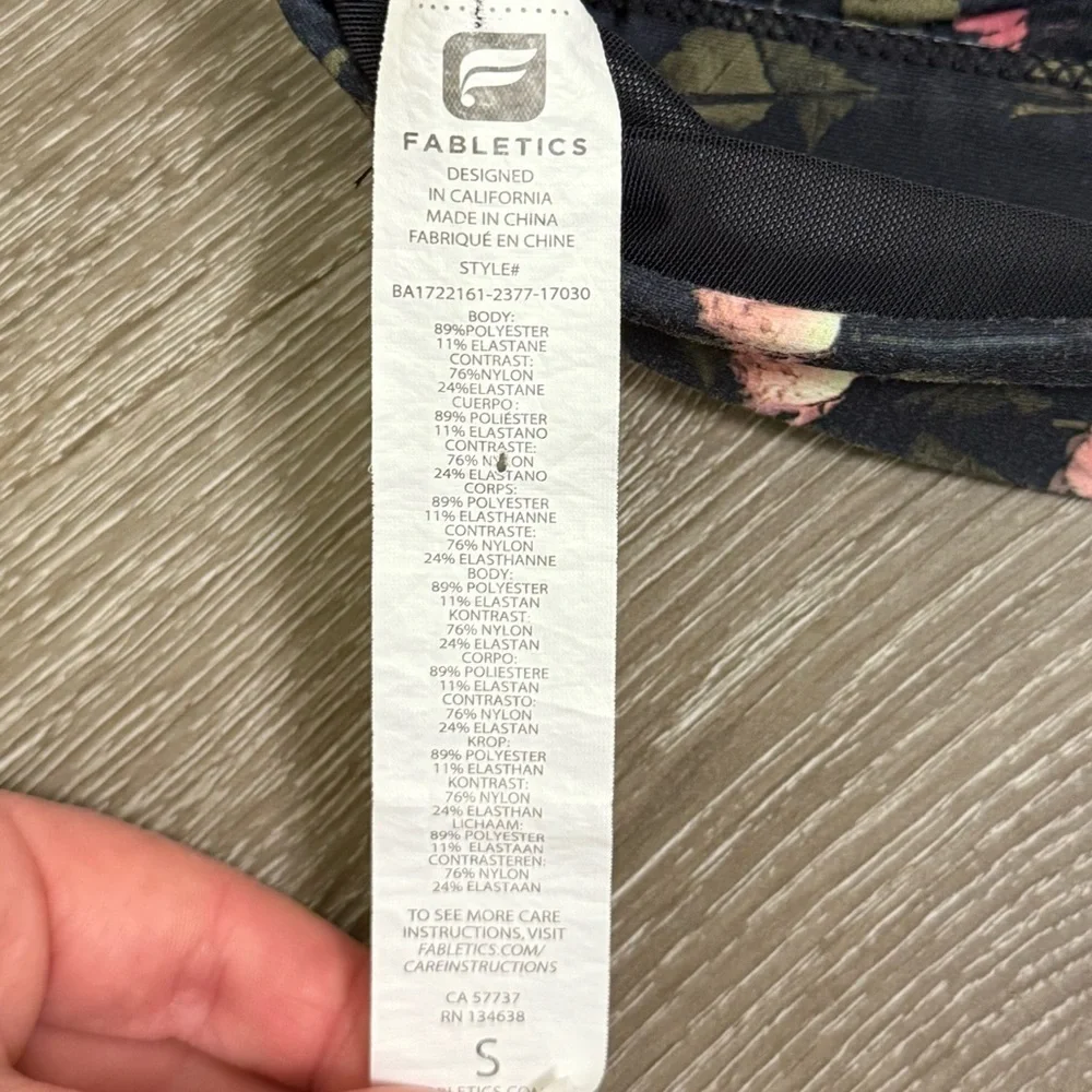 FABLETICS Nayara Sports Bra Floral Adjustable Padded Athleisure Size Small - Picture 6 of 6